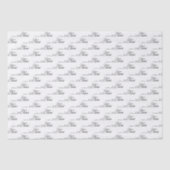 Parijs Frans Script Tissue Paper Tissuepapier (Voorkant)