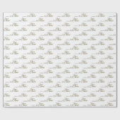  Parijs Frans Script Wrapping Paper Cadeaupapier (Vlak)