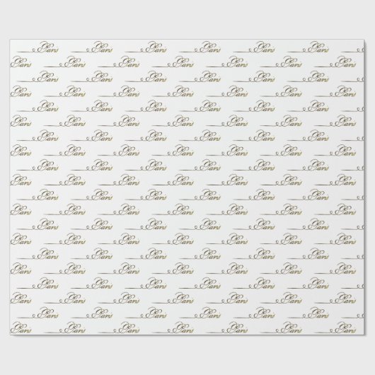 Parijs Frans Script Wrapping Paper Cadeaupapier (Vlak)