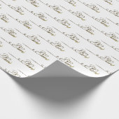  Parijs Frans Script Wrapping Paper Cadeaupapier (Hoek)