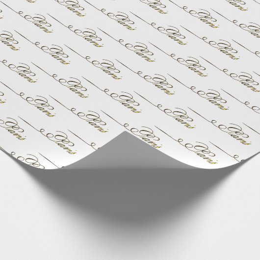 Parijs Frans Script Wrapping Paper Cadeaupapier (Hoek)