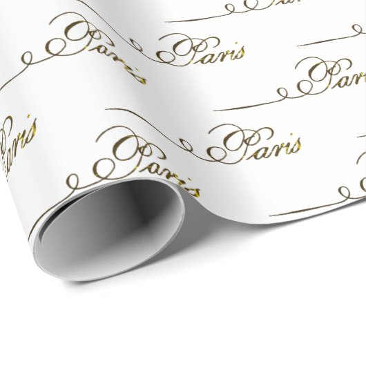  Parijs Frans Script Wrapping Paper Cadeaupapier (Rol Hoek)