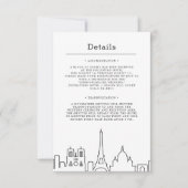 Parijs, Franse bruiloft | Details gastsysteem Kaart (Voorkant)