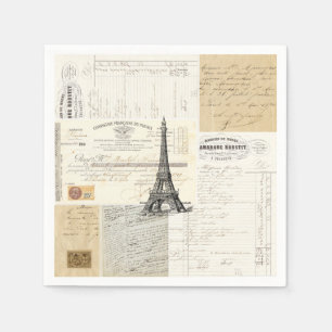 Parijs  Franse Ephemera Napkins Servet