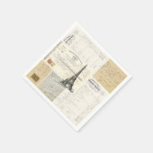 Parijs  Franse Ephemera Napkins Servet (Hoek)