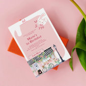 Parijs Franse parisian Cafe Tea Party Girl Birthda Kaart