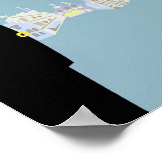 Parijs, Franse reisposter Poster (Hoek)