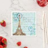 Parijs  Franse Schrijven Aqua Napkins Servetten (Insitu)