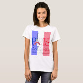 Parijs Franse Vlag Eiffeltoren Solidarité Liberté T-shirt (Voorkant volledig)