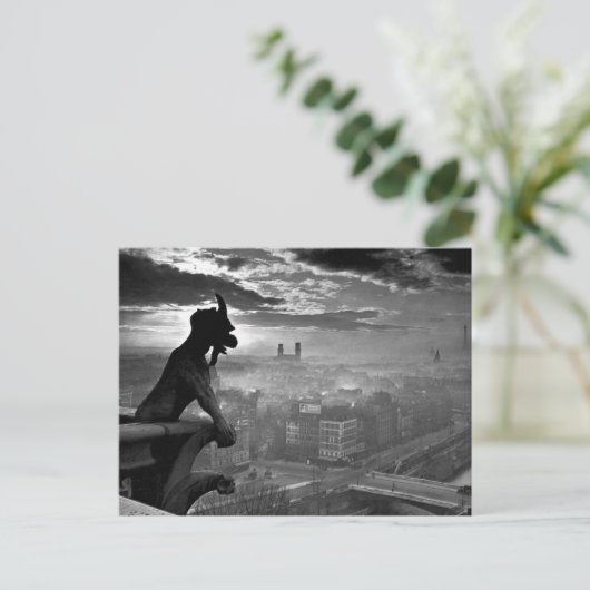 Parijs Gargoyle 1920 Briefkaart (Staand voorkant)