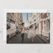 Parijs gebonden Frankrijk Bestemming Bruiloft Save The Date (Achterkant)