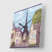 Parijs geïnspireerde Cityscape met de Klok van de (Hoek)