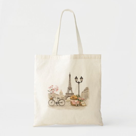 Parijs Geïnspireerde Franse Tote Tas (Voorkant)