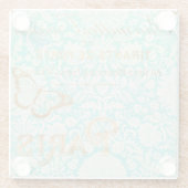  Parijs Gold-ontwerp met vlinder Glazen Onderzetter (Achterkant)