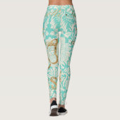  Parijs Gold-ontwerp met vlinder Leggings (Achterkant)