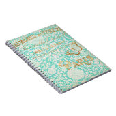  Parijs Gold-ontwerp met vlinder Notitieboek (Rechterzijde)