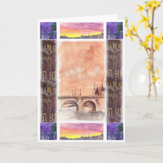 PARIJS, GROETEN KAART (Gele Bloem)