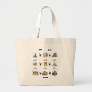 Parijs Grote Tote Bag
