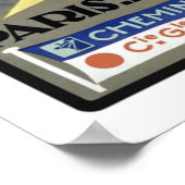 Parijs heeft New York bereikt met een treinreis me Poster (Hoek)