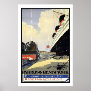 Parijs heeft New York bereikt met een treinreis me Poster