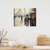 Parijs, het plein van Europa op een regenachtige d Poster (Keuken)