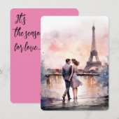 Parijs: het seizoen van de liefdeskaart feestdagenkaart (Voorkant / Achterkant)