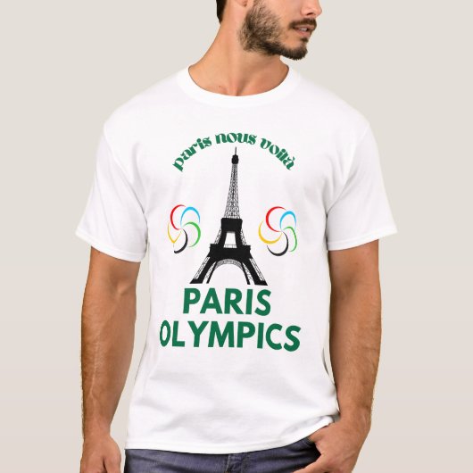 Parijs hier komen we Olympische Spelen 2024 T-shirt (Voorkant)