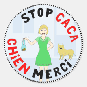 Parijs, hoofdstad de la crotte ronde sticker