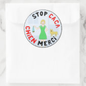 Parijs, hoofdstad de la crotte ronde sticker (Tas)