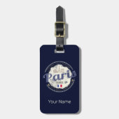 Parijs Hoofdstad Frankrijk Eiffeltoren  Souvenir Bagagelabel (Voorkant verticaal)