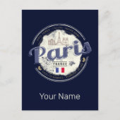 Parijs Hoofdstad Frankrijk Eiffeltoren  Souvenir Feestdagenkaart (Voorkant)