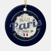 Parijs Hoofdstad Frankrijk Eiffeltoren Souvenir Keramisch Ornament (Voorkant)
