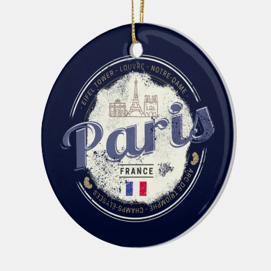 Parijs Hoofdstad Frankrijk Eiffeltoren Souvenir Keramisch Ornament (Links)