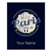 Parijs Hoofdstad Frankrijk Eiffeltoren  Souvenir Perfect Poster (Voorkant)