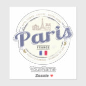 Parijs Hoofdstad Frankrijk Eiffeltoren  Souvenir Sticker (Vel)