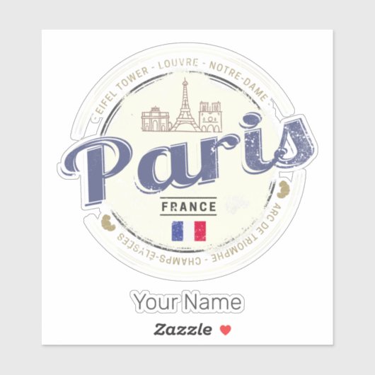 Parijs Hoofdstad Frankrijk Eiffeltoren  Souvenir Sticker (Vel)