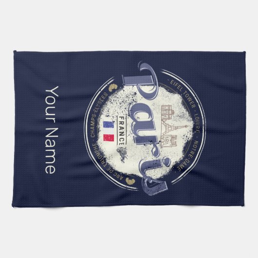 Parijs Hoofdstad Frankrijk Eiffeltoren  Souvenir Theedoek (Horizontaal)