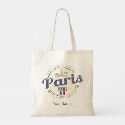 Parijs Hoofdstad Frankrijk Eiffeltoren  Souvenir Tote Bag (Achterkant)