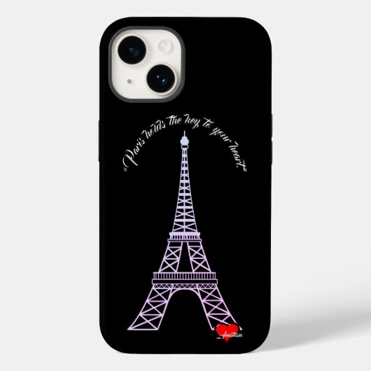 "Parijs houdt de sleutel tot je hart", iPhone Case (Achterkant)