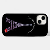 "Parijs houdt de sleutel tot je hart", iPhone Case (Achterkant (horizontaal))