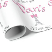 Parijs Ik hou van je Cadeaupapier (Rol Hoek)