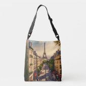 Parijs illustratie crossbody tas (Achterkant)