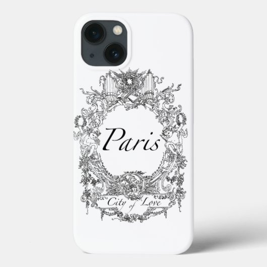 Parijs: Illustratie stad van liefde iPhone 6 Hoesj Case-Mate iPhone Case (Achterkant)