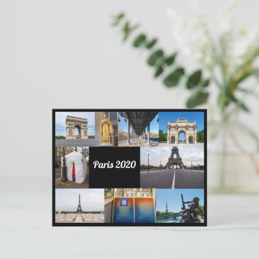 Parijs in 2020 tijdens de Covid-19 lockdown Briefkaart (Staand voorkant)