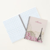 Parijs in bloemen | JOUW NAAM Notitieboek (Binnen)