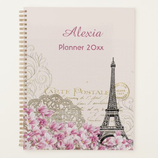 Parijs in bloemen | JOUW NAAM Planner (Voorkant)