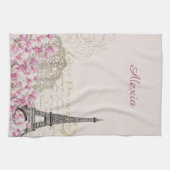 Parijs in bloemen | JOUW NAAM Theedoek (Horizontaal)