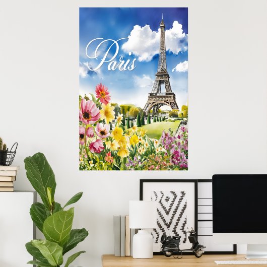 Parijs in Bloom Poster (Thuiskantoor)