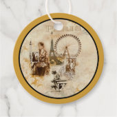 Parijs in Brun Bedankjes Labels (Voorkant)