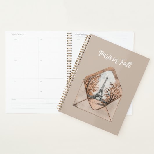 Parijs in de herfst Eiffeltoren envelop Planner (Display)